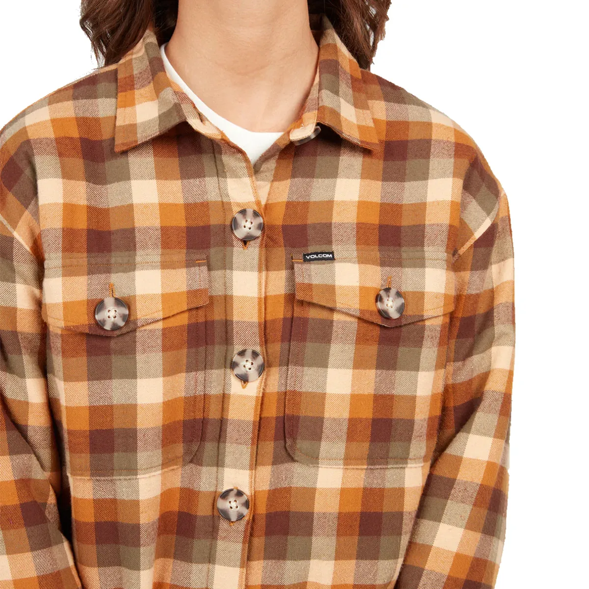 Volcom Women's Polar Boobear Button Down Flannel