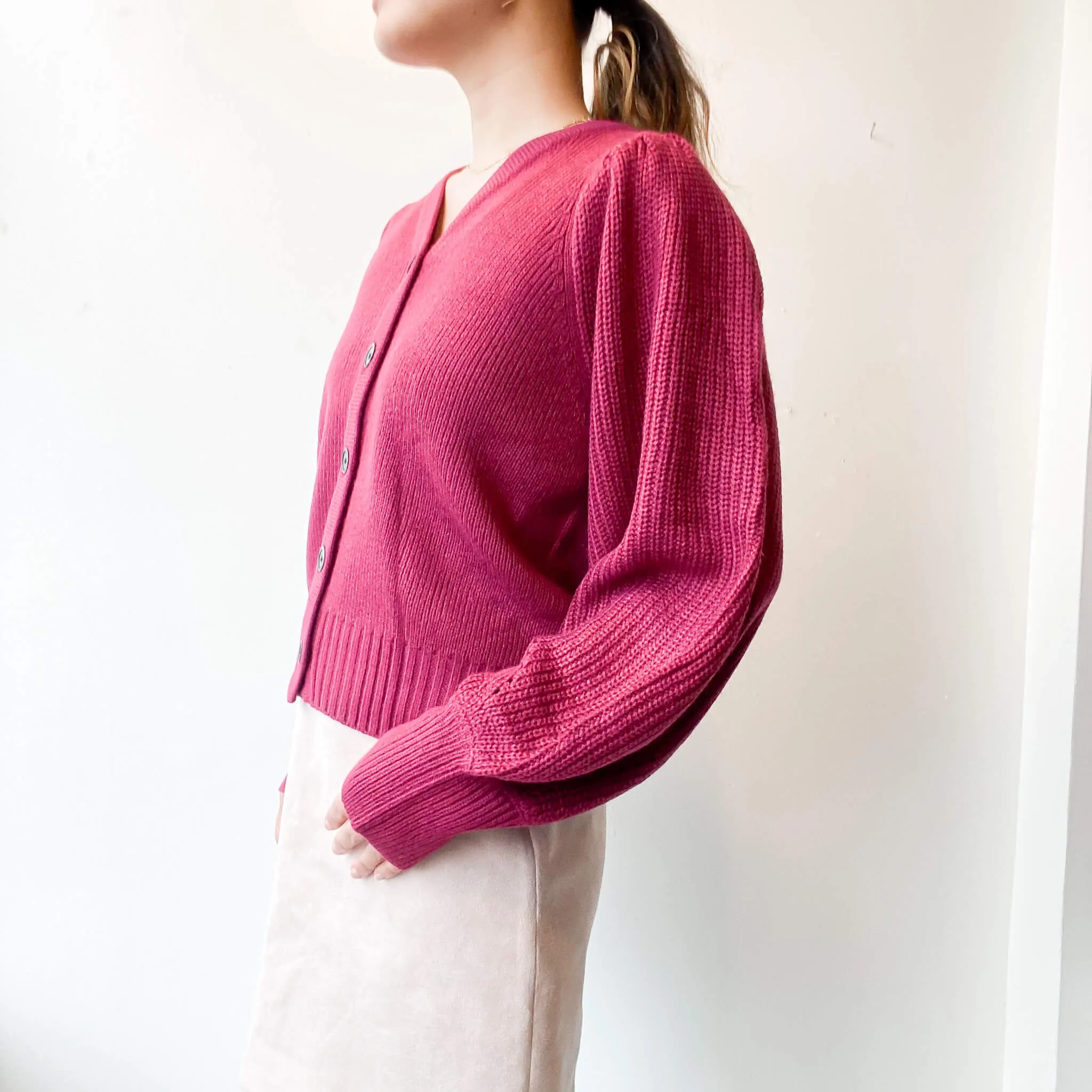 Wagen | Puff Sleeve Cardigan