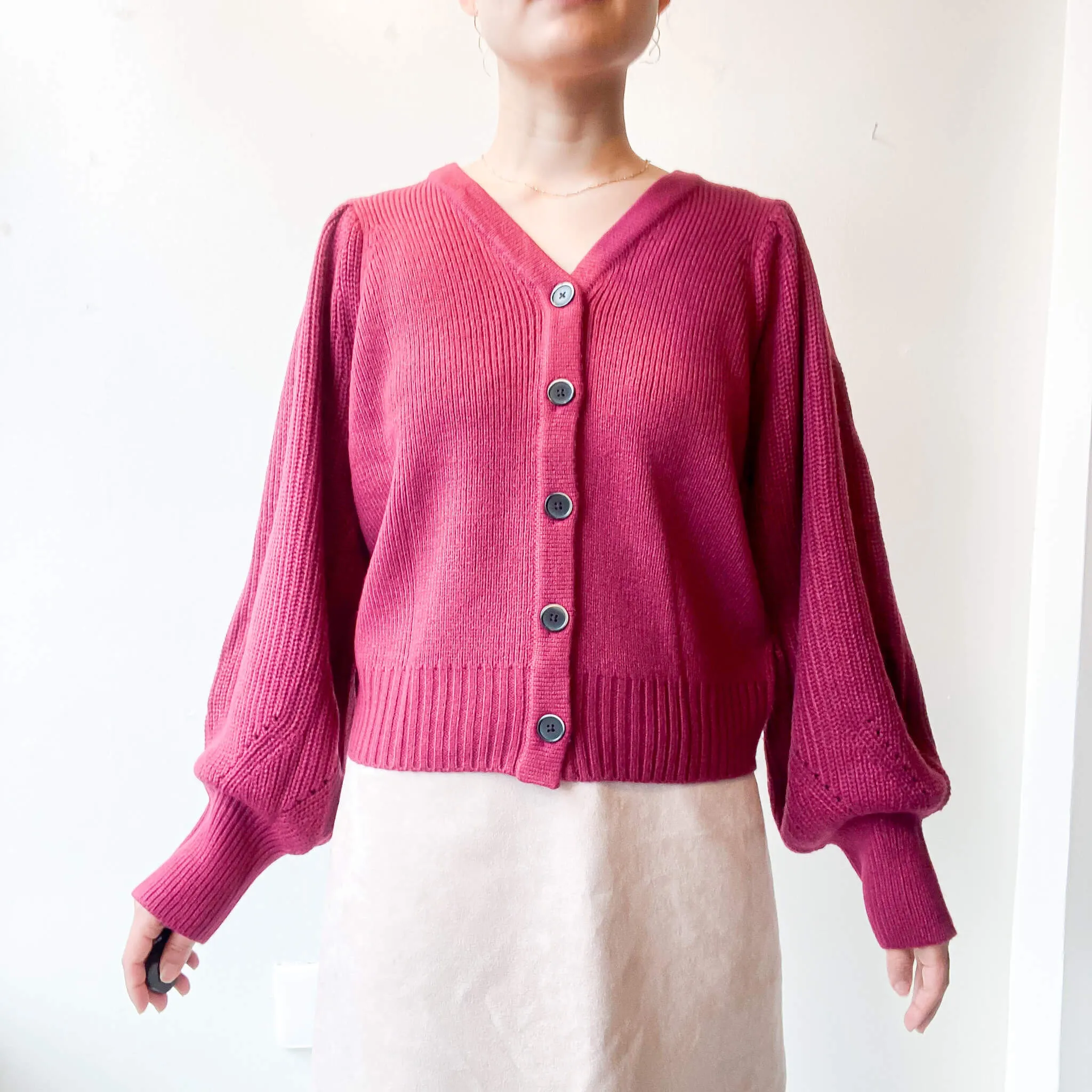 Wagen | Puff Sleeve Cardigan