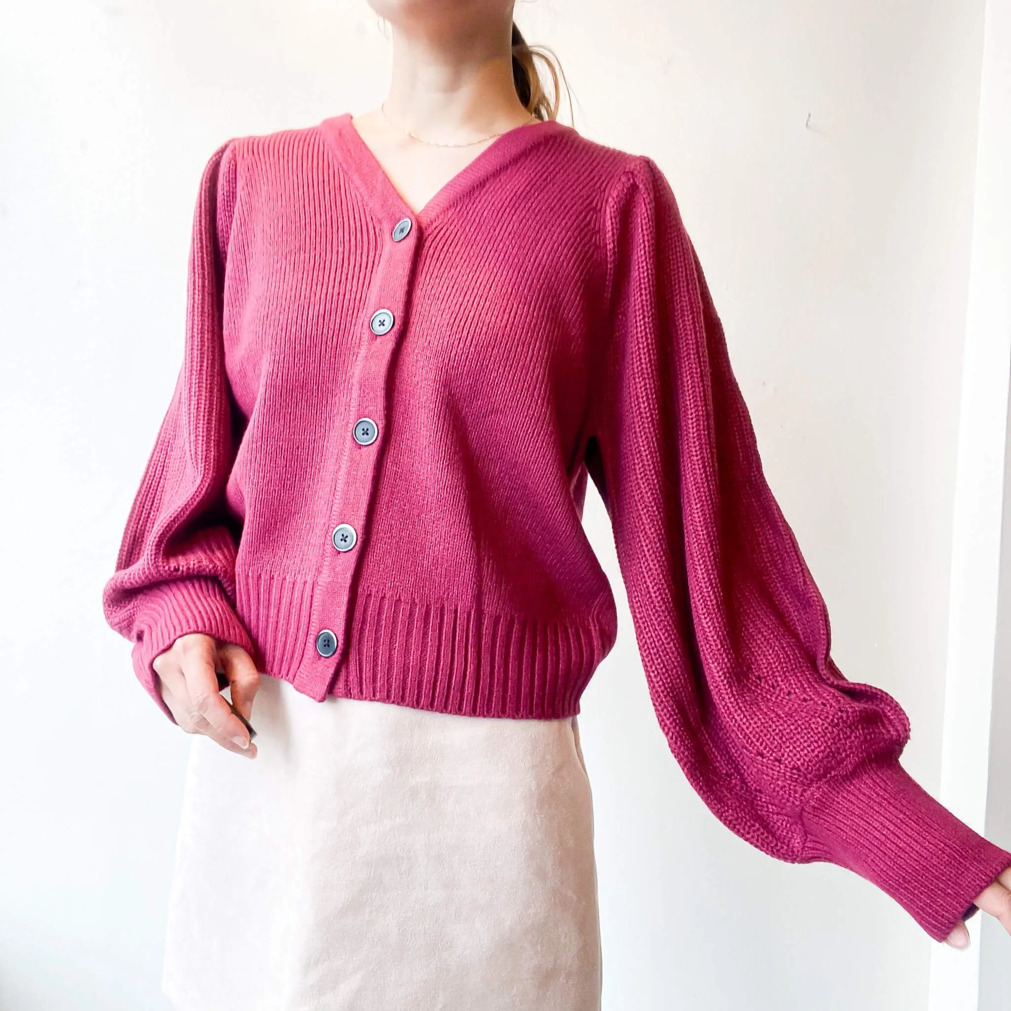 Wagen | Puff Sleeve Cardigan