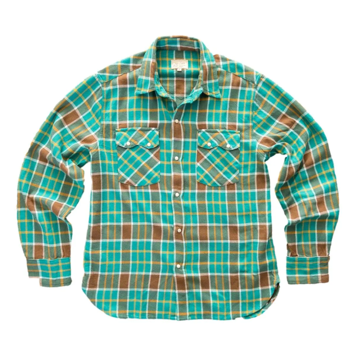 Washed Flannel Pearlsnap Shirt Riverbend