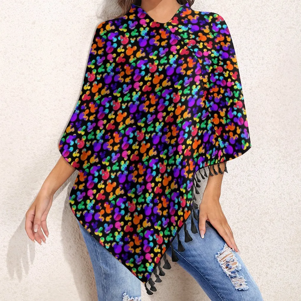 Watercolor Tassel Cape