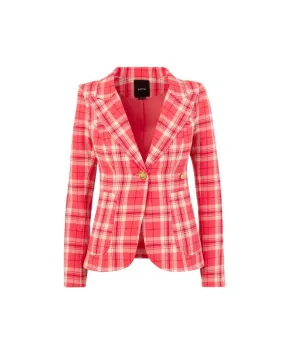 Watermelon Plaid Duchess Blazer