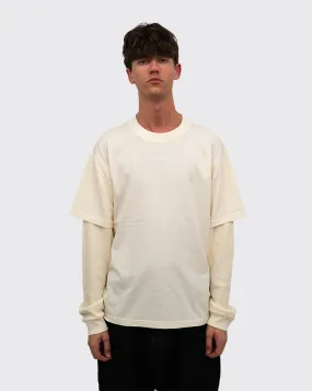 Welcome Shard Layered Longsleeve Shirt - Bone