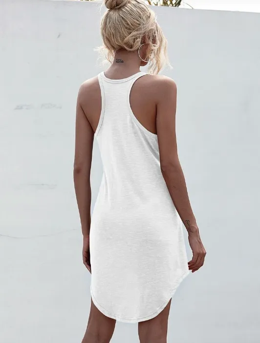 White High Low Tank