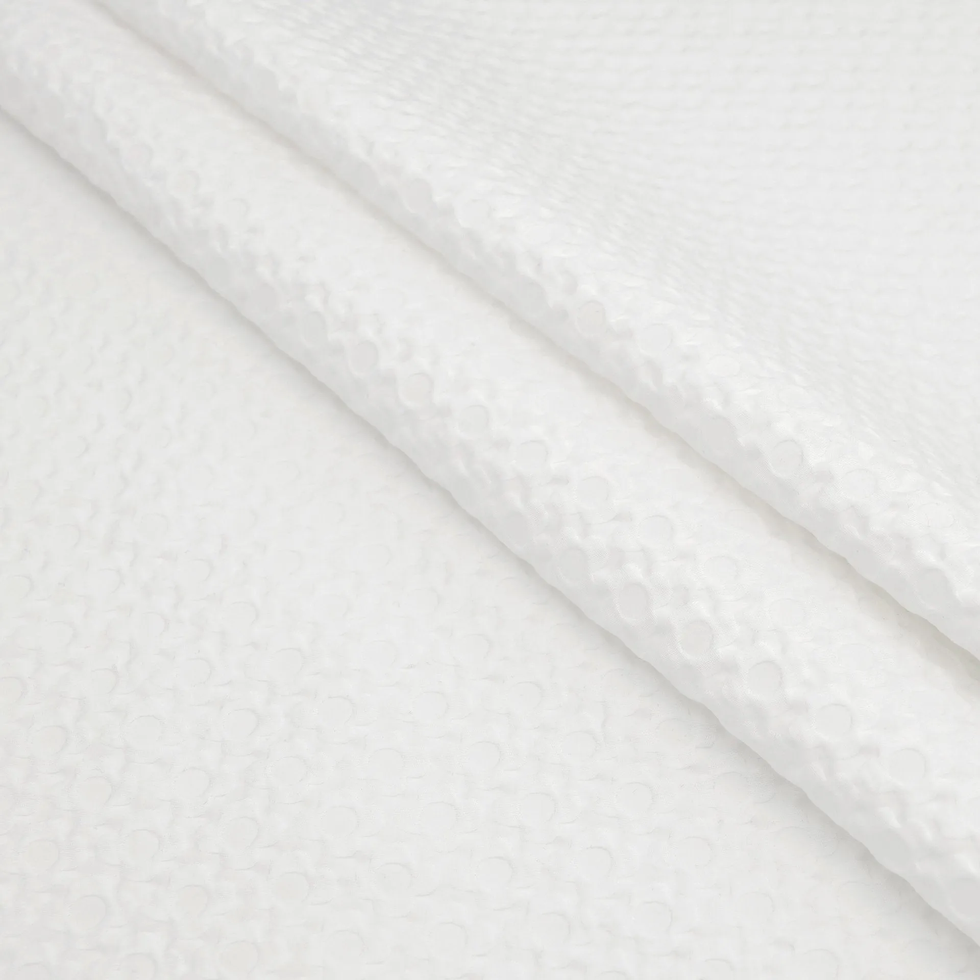 White Jacquard Fabric 3696