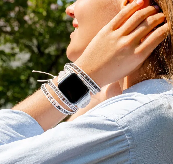 White Labradorite Apple Watch Strap