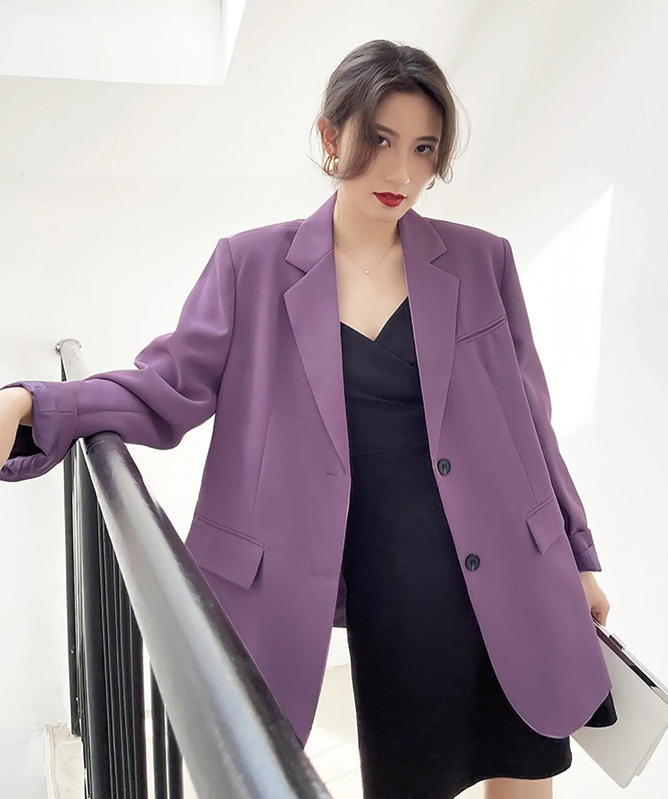 Women Blazer Coat,Oversize Suit,Purple Blazer,Black Suit Coat,Tan Blazer Jacket,Fall coat for women,Plus Size Coat,Wedding guest Suit