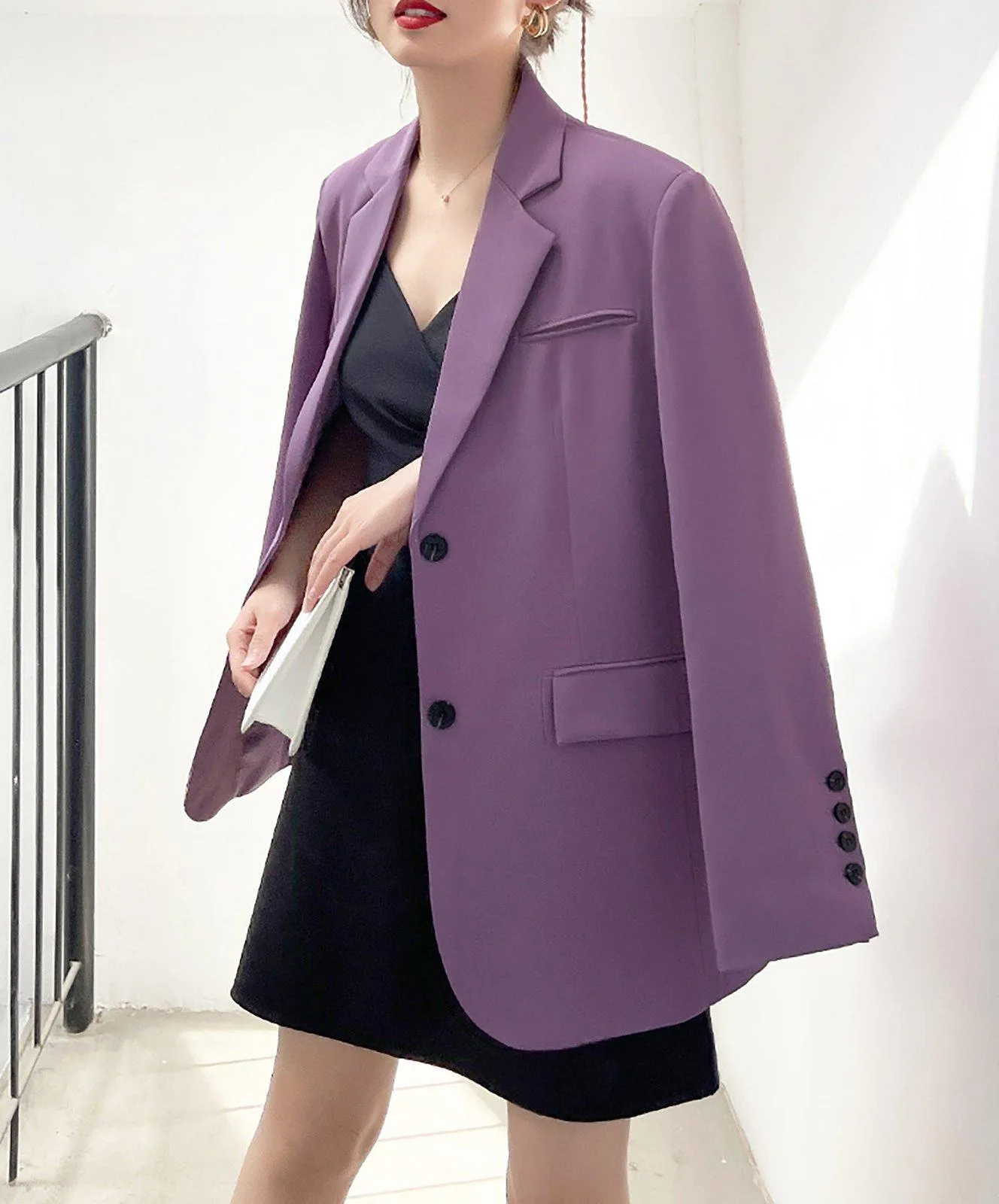 Women Blazer Coat,Oversize Suit,Purple Blazer,Black Suit Coat,Tan Blazer Jacket,Fall coat for women,Plus Size Coat,Wedding guest Suit