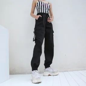 Women High Waist Streetwear Cargo Pants