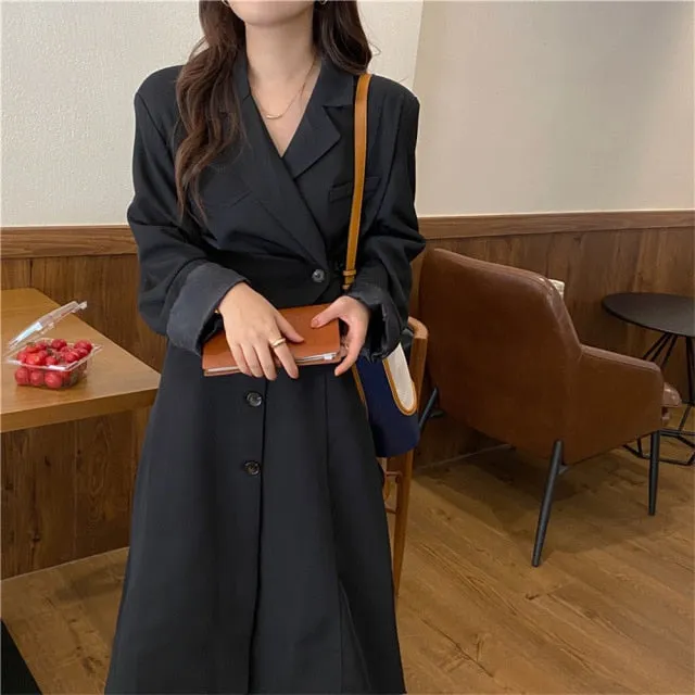 Work Wear Fashion Two Piece Sets Irregular Elegant Short Blazer Coats