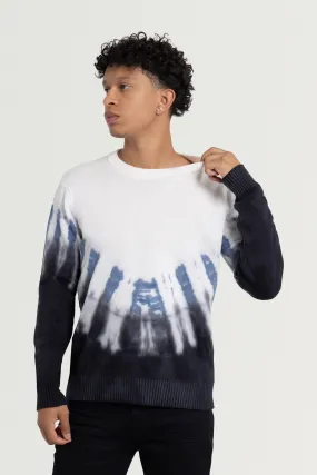 X RAY Men's Pullover Crewneck Tie Dye Fashion Sweater