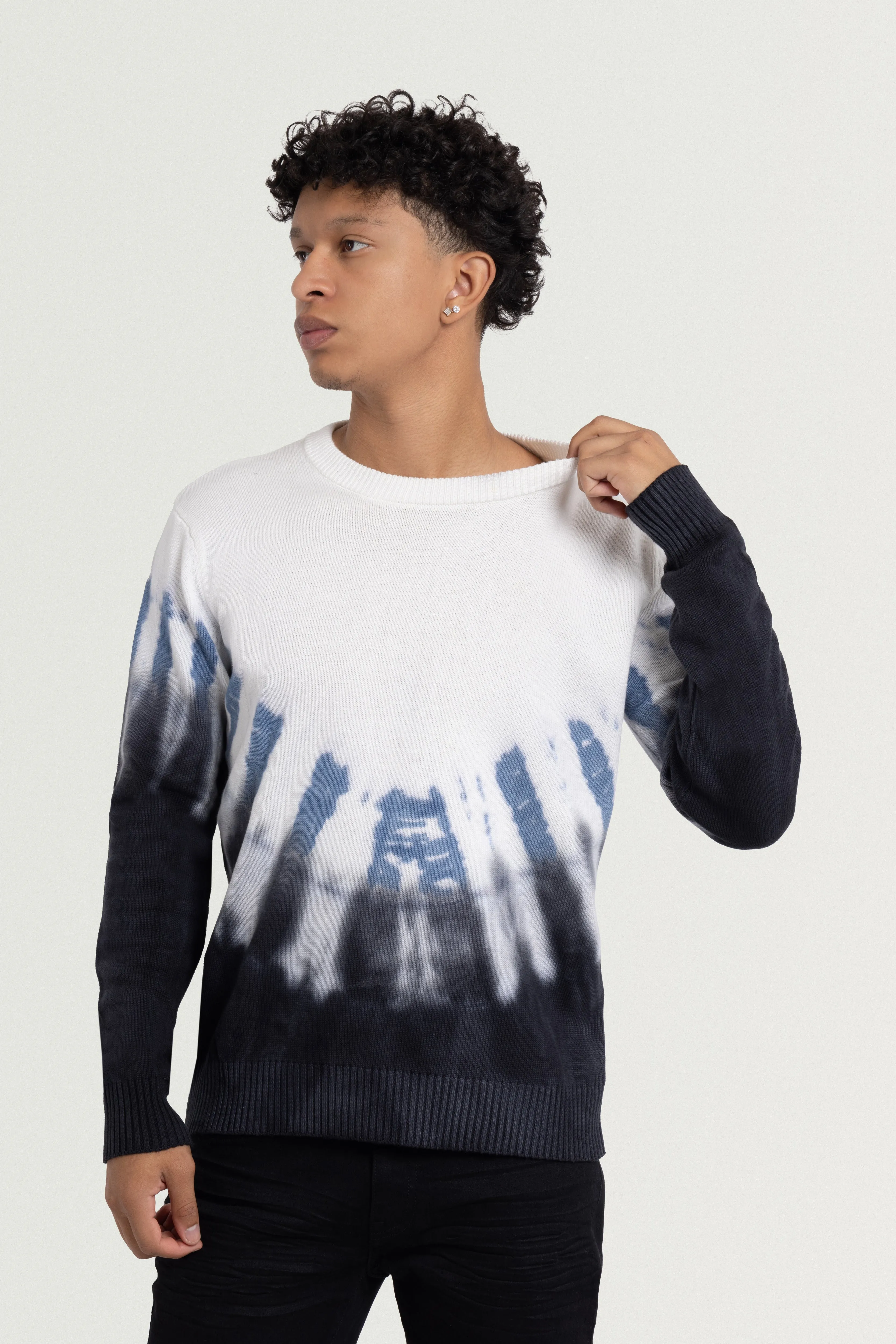 X RAY Men's Pullover Crewneck Tie Dye Fashion Sweater