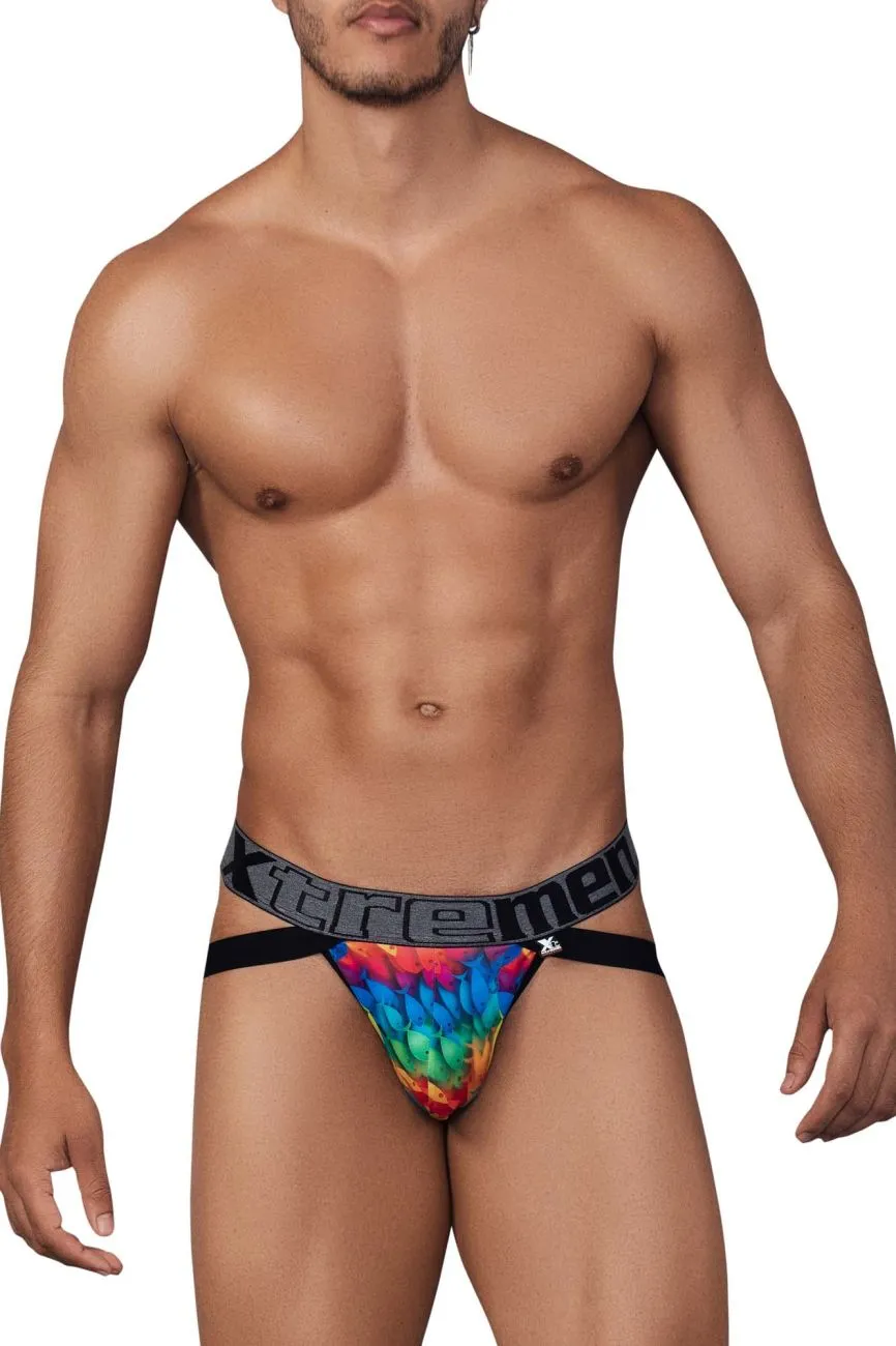 Xtremen 91148 Printed Microfiber Jockstrap Color Rainbow Fish