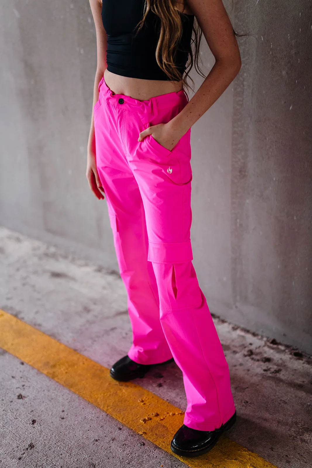 Youth Hot Pink Cinch Cargo Pant