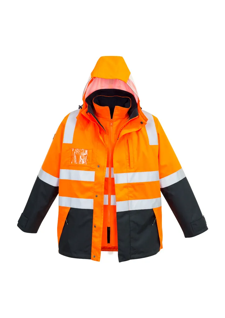 ZJ532 Syzmik Mens Hi Vis 4 In 1 Waterproof Jacket